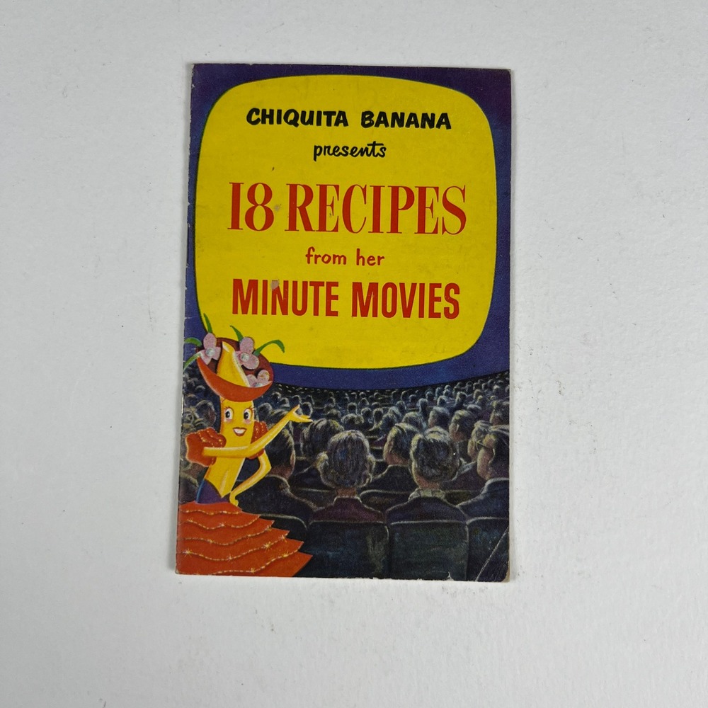 Chiquita Banana Recipe Booklet 1950 Yellow Vintage Advertising Mid Century Food